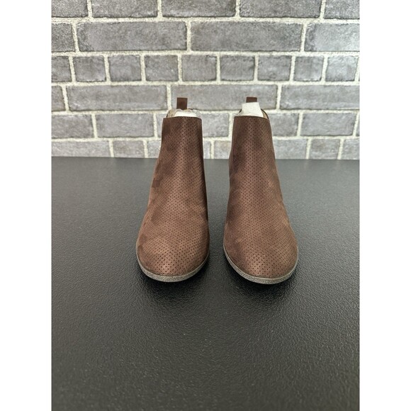 Journee Collection Womens Brown Mylee Pull On Wedge Booties Size 7.5M - Picture 7 of 11